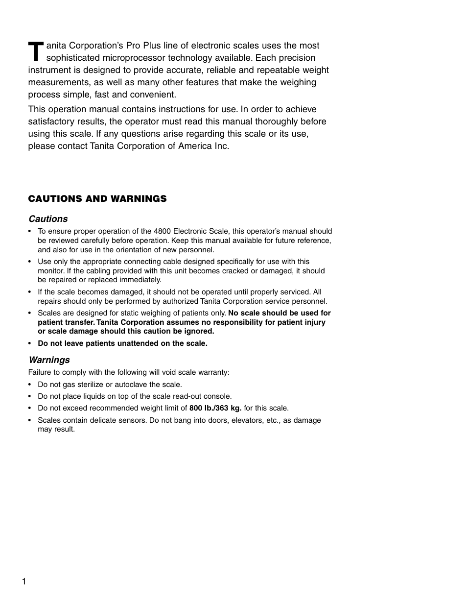 Tanita 4800 User Manual | Page 2 / 9