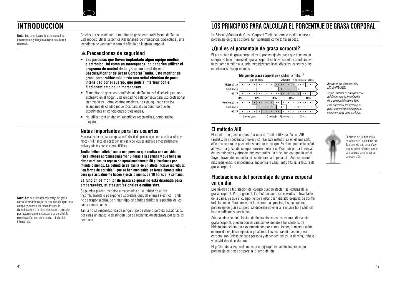 Introducción | Tanita UM-030 User Manual | Page 23 / 30