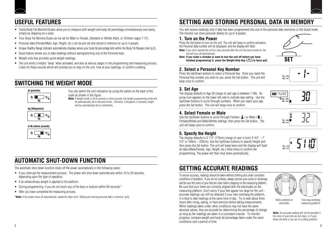 Tanita UM-030 User Manual | Page 5 / 30