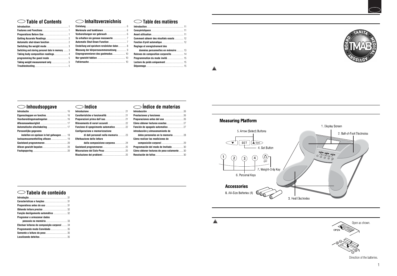Tanita INNERSCAN BC-531 User Manual | Page 2 / 4