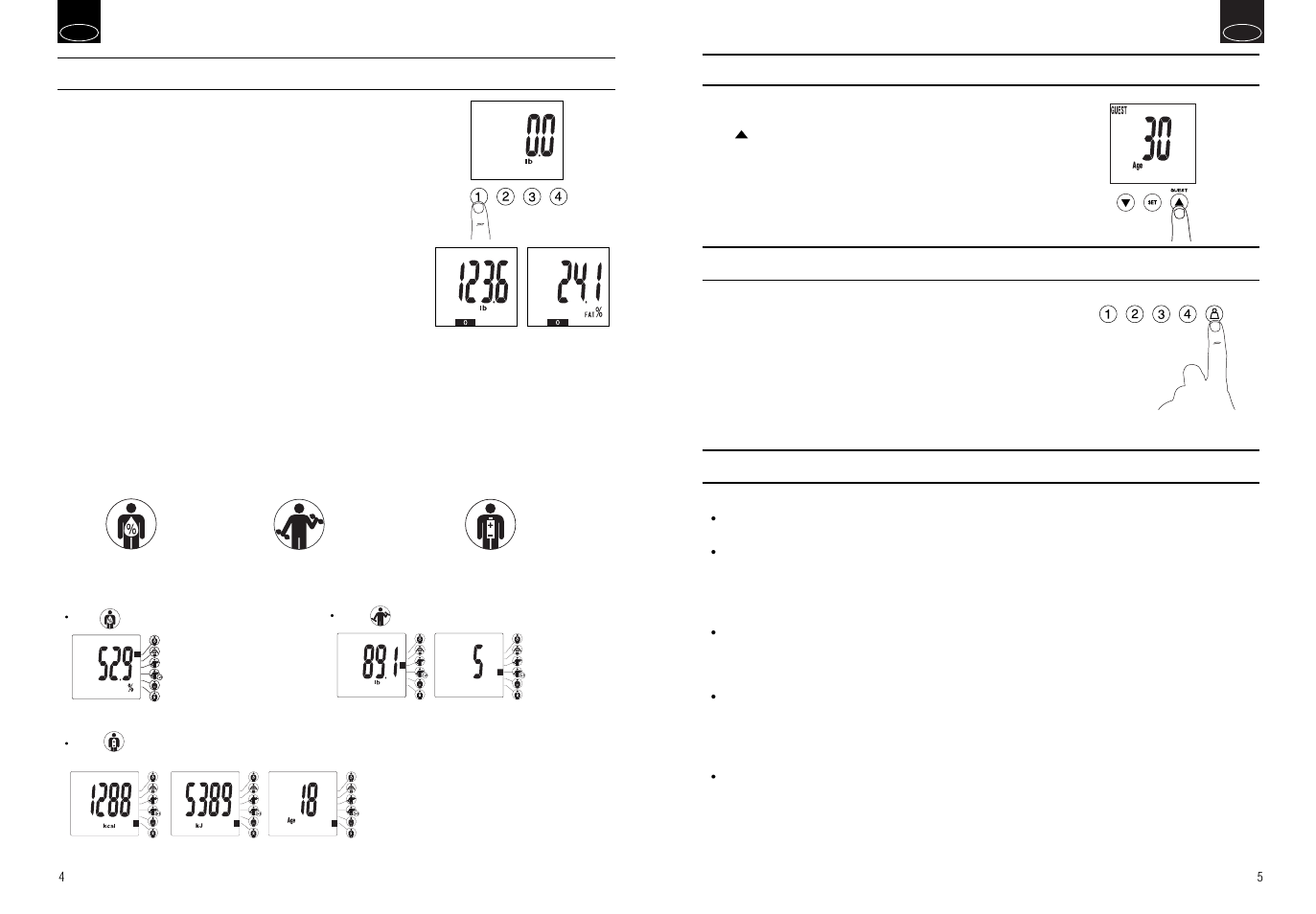 Troubleshooting, Taking body composition readings | Tanita INNERSCAN BC-531 User Manual | Page 4 / 4