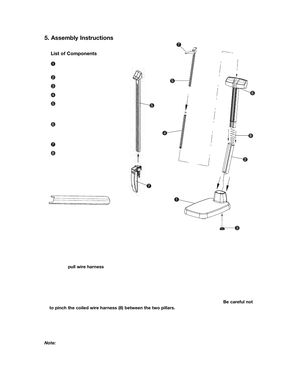 Assembly instructions | Tanita WB-300 User Manual | Page 5 / 14