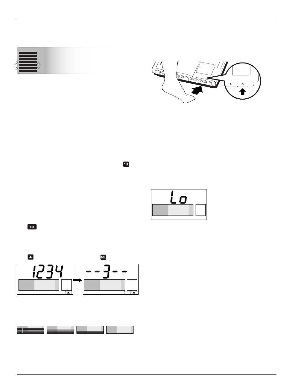 Taking weight measurement only, Replacing the batteries, Handling tips | Counting the stored readings, Erasing stored graph results, Understanding the graph function (continued) | Tanita BF-572 User Manual | Page 10 / 13