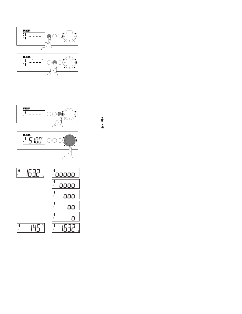 Operating the tbf-521, Tbf-521 body fat monitor/scale | Tanita TBF-521 User Manual | Page 8 / 12