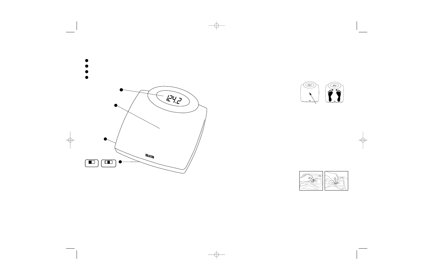 Operating instructions, Before use, Placing scale | Instructions for use, Care and maintenance, Replacing the batteries, After sales service, Digital lithium scale – hd-327, Specifications, Uk specifications | Tanita HD-327 User Manual | Page 2 / 9