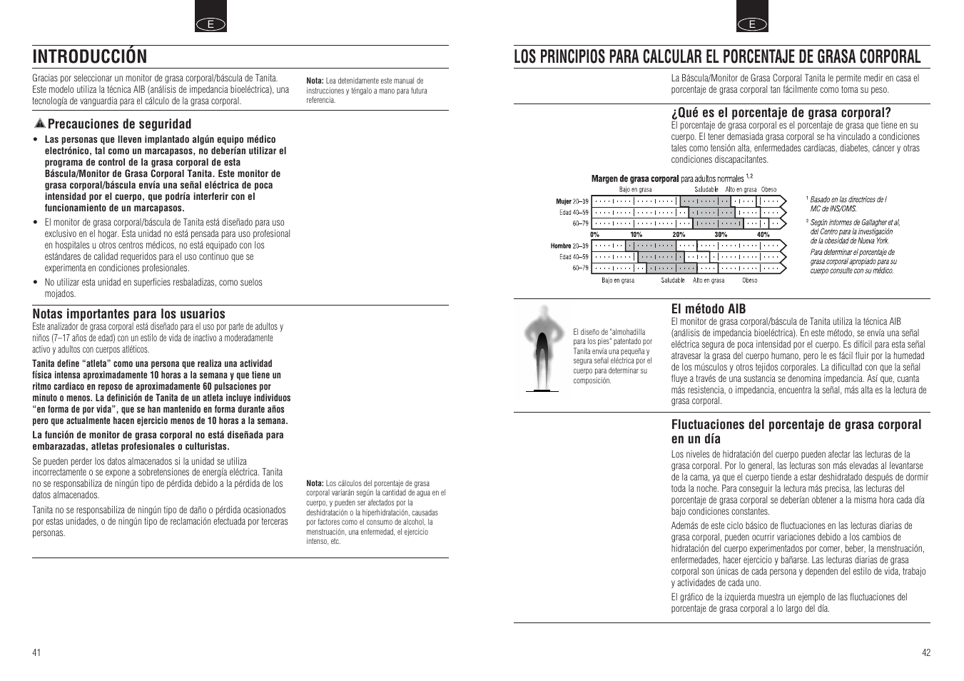Introducción | Tanita BF-666 User Manual | Page 23 / 30