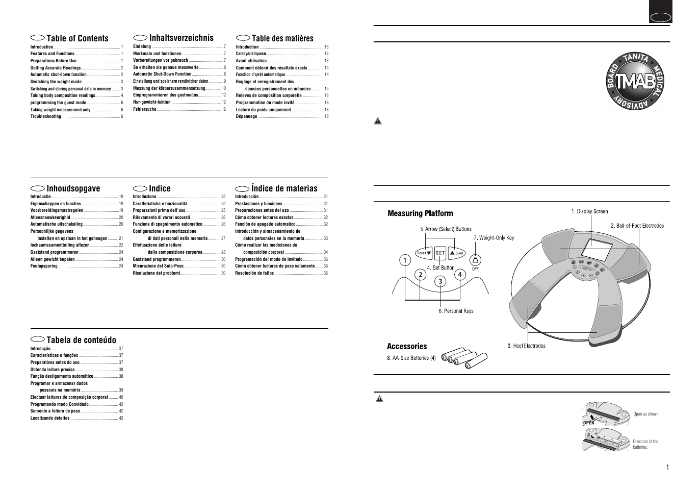 Tanita INNER SCAN BC-532 User Manual | Page 2 / 5