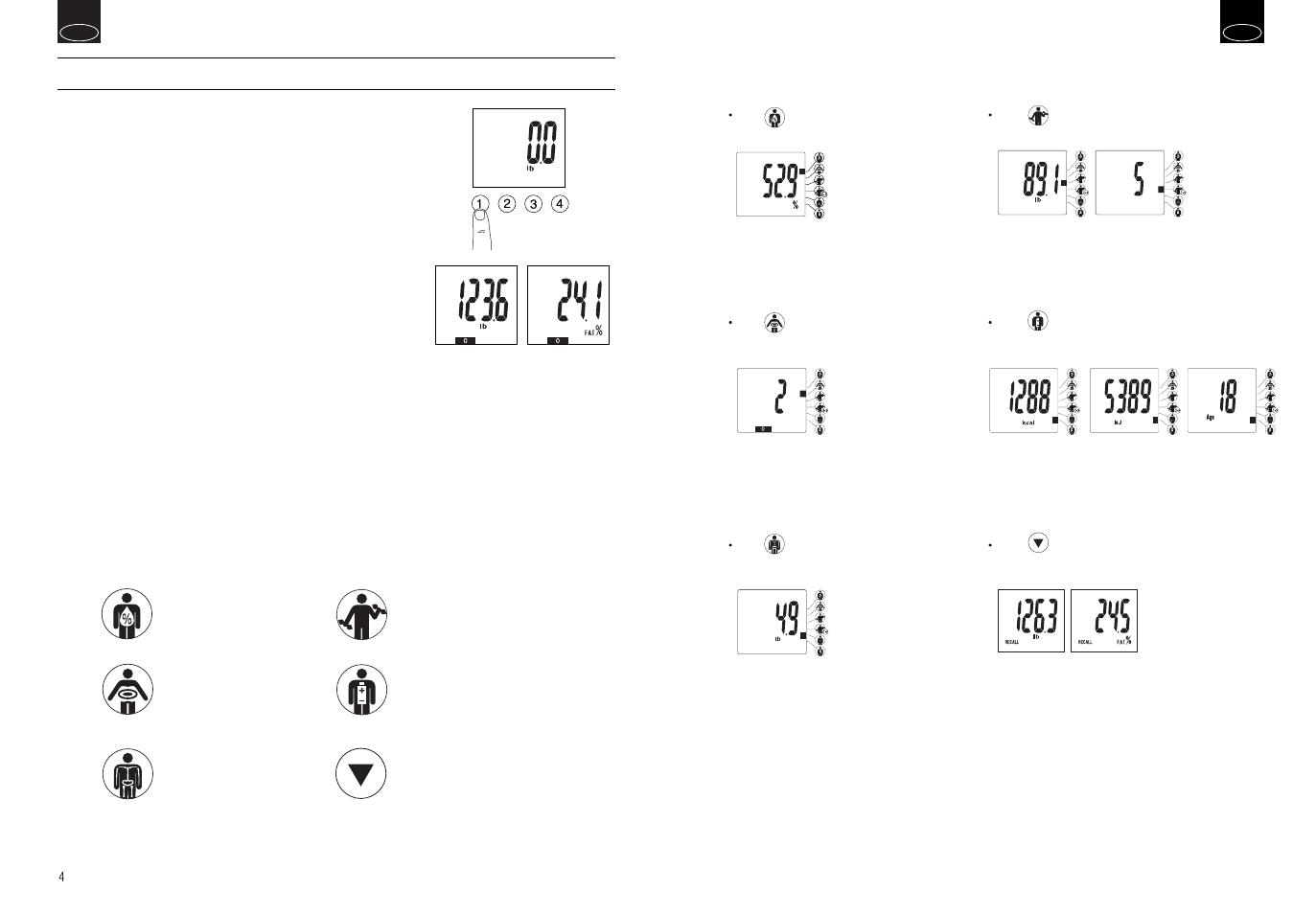 Taking body composition readings | Tanita INNER SCAN BC-532 User Manual | Page 4 / 5