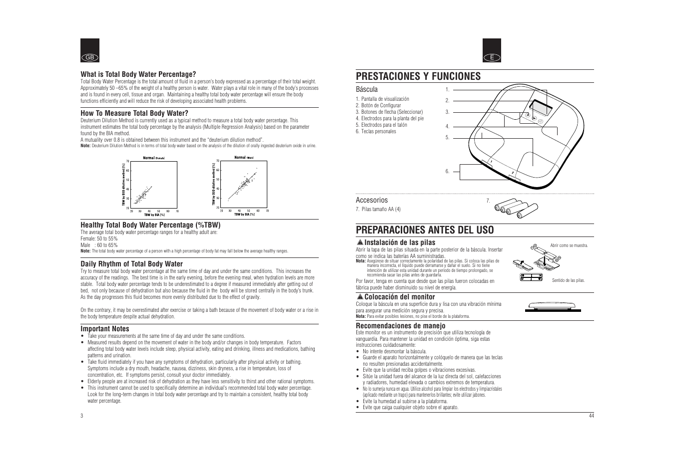 Tanita BF-626W User Manual | Page 4 / 9