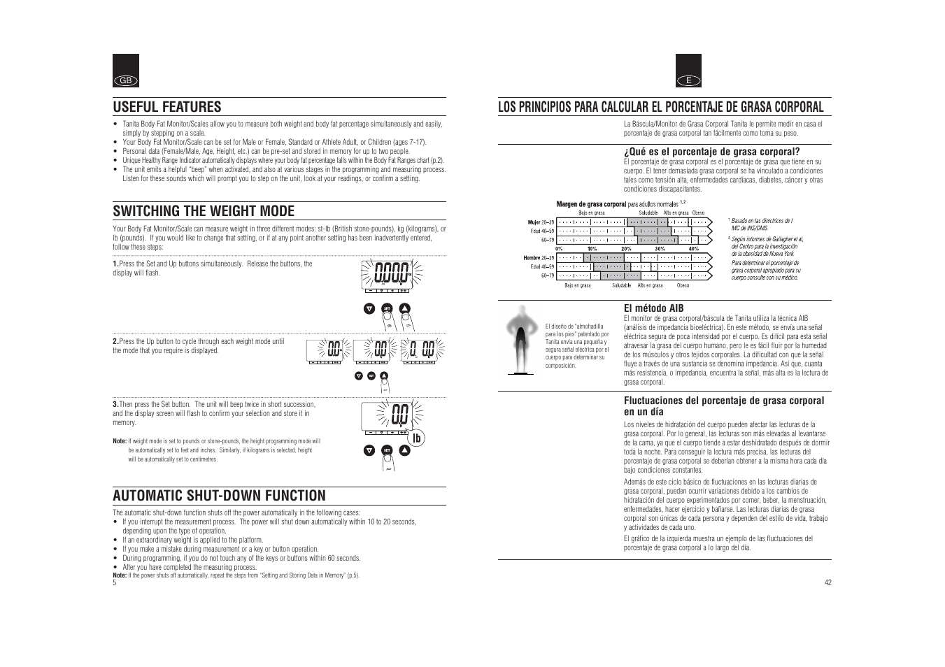 Tanita BF-626W User Manual | Page 6 / 9