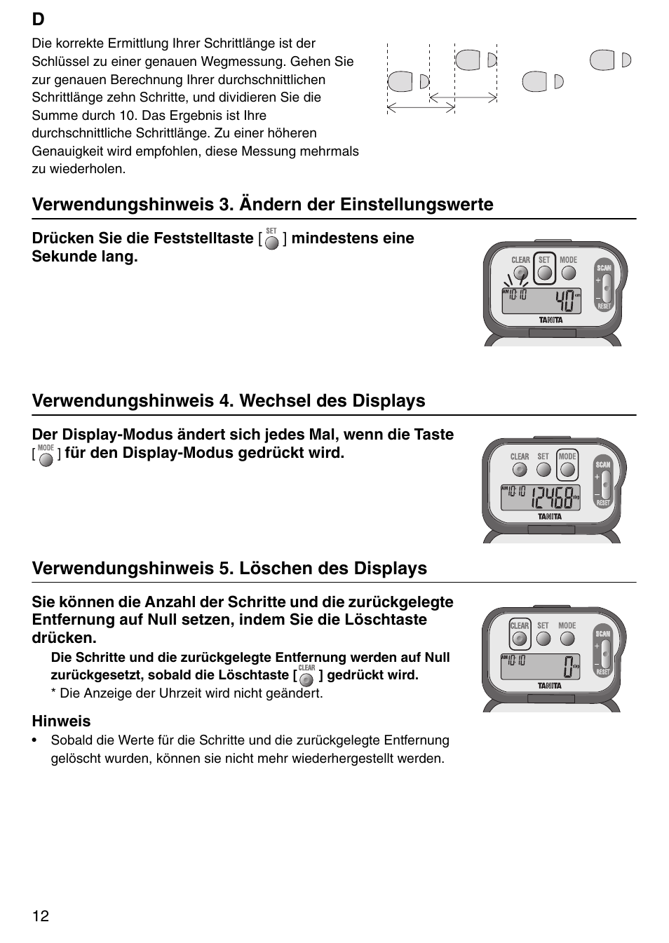Tanita PD640 User Manual | Page 12 / 60