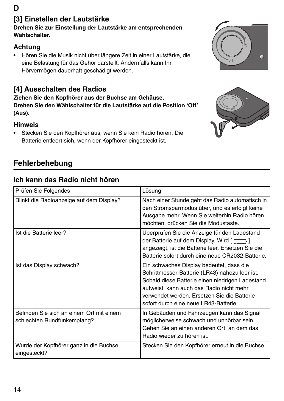 Fehlerbehebung | Tanita PD640 User Manual | Page 14 / 60