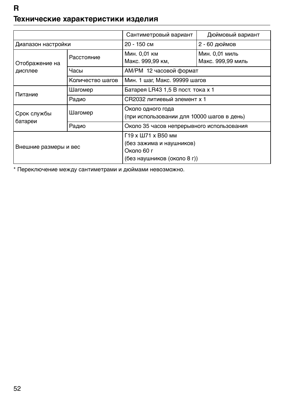 R тš¼ю¦₣š¹ð¦š=¼˛ч˛р²šч¦¹²¦р¦=¦žššý¦č | Tanita PD640 User Manual | Page 52 / 60