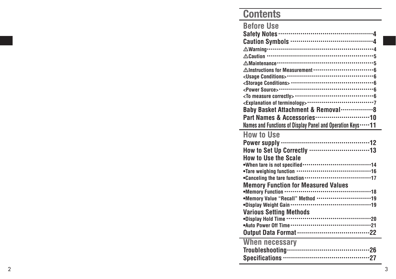 Tanita BD-815U User Manual | Page 2 / 15