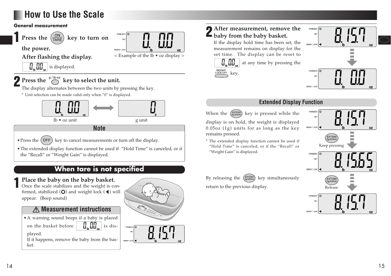 How to use the scale | Tanita BD-815U User Manual | Page 8 / 15