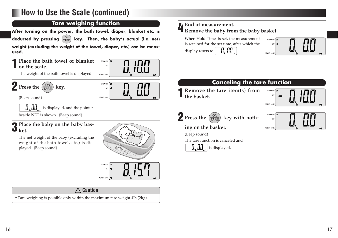 How to use the scale (continued) | Tanita BD-815U User Manual | Page 9 / 15