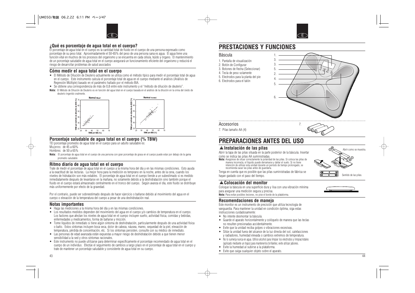Tanita UM-050 User Manual | Page 24 / 26