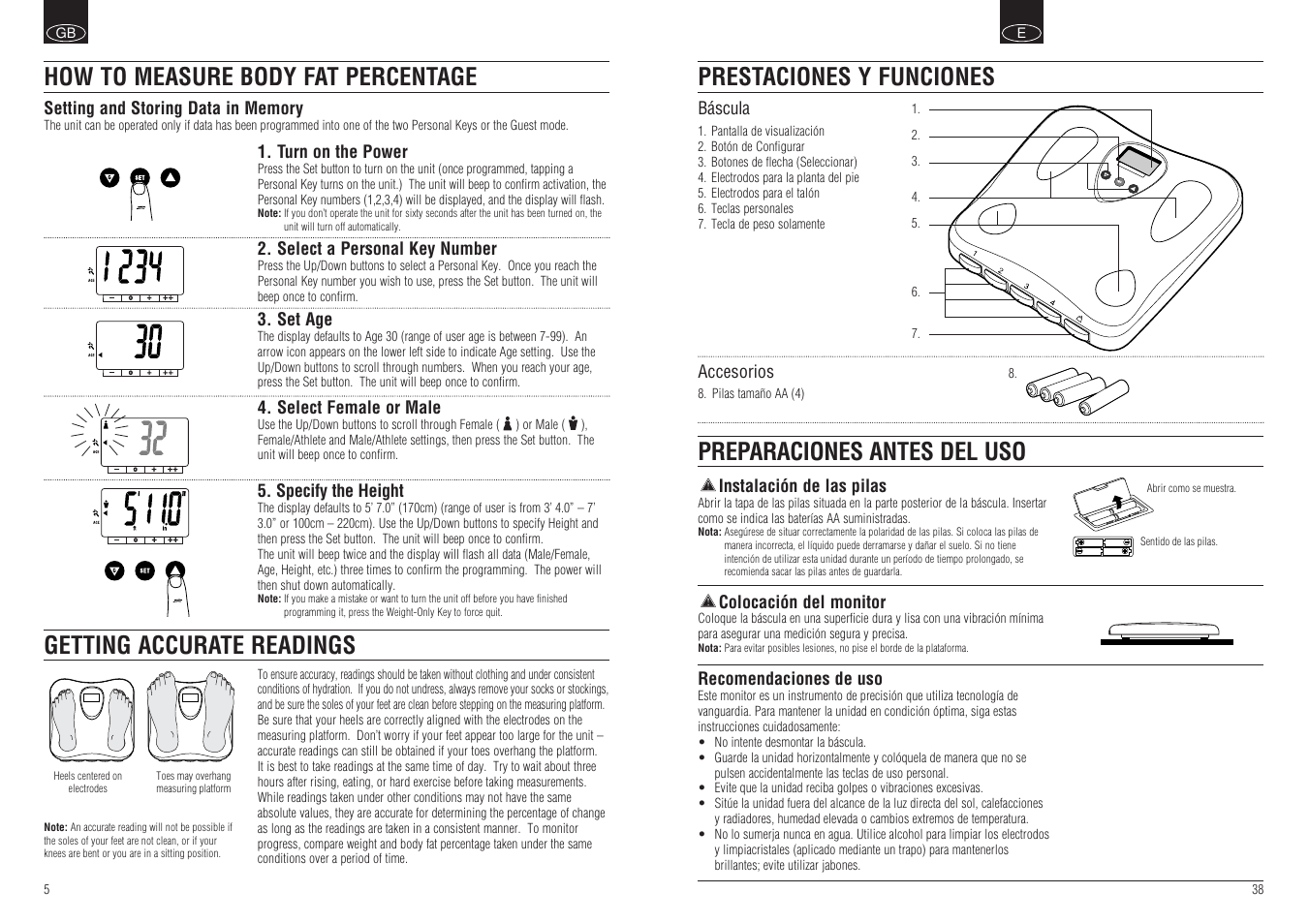Tanita BF-662 User Manual | Page 7 / 10