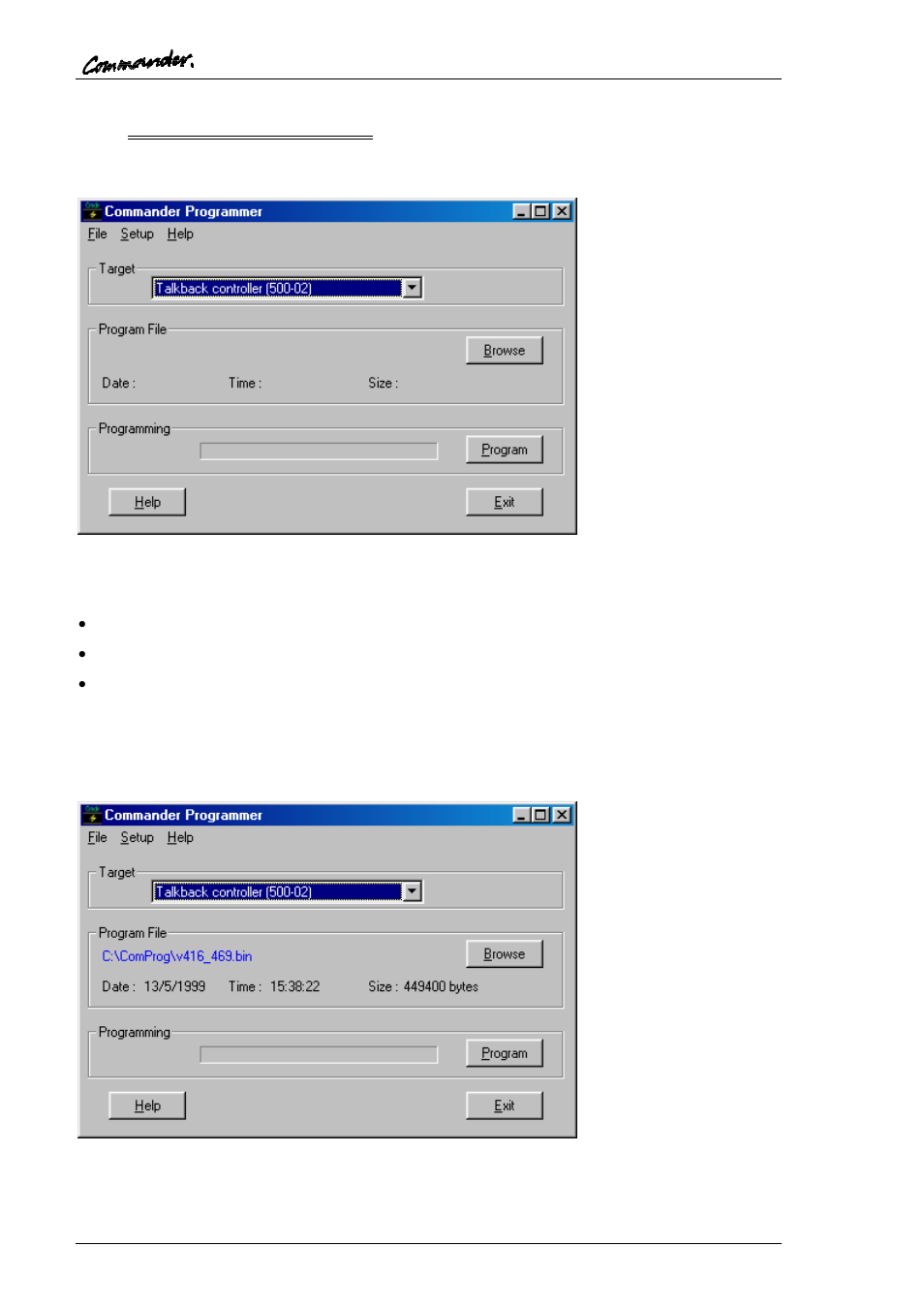 2 starting the programme | Trilogy Touch Technology Trilogy Commander Digital Intercom 9 User Manual | Page 52 / 81