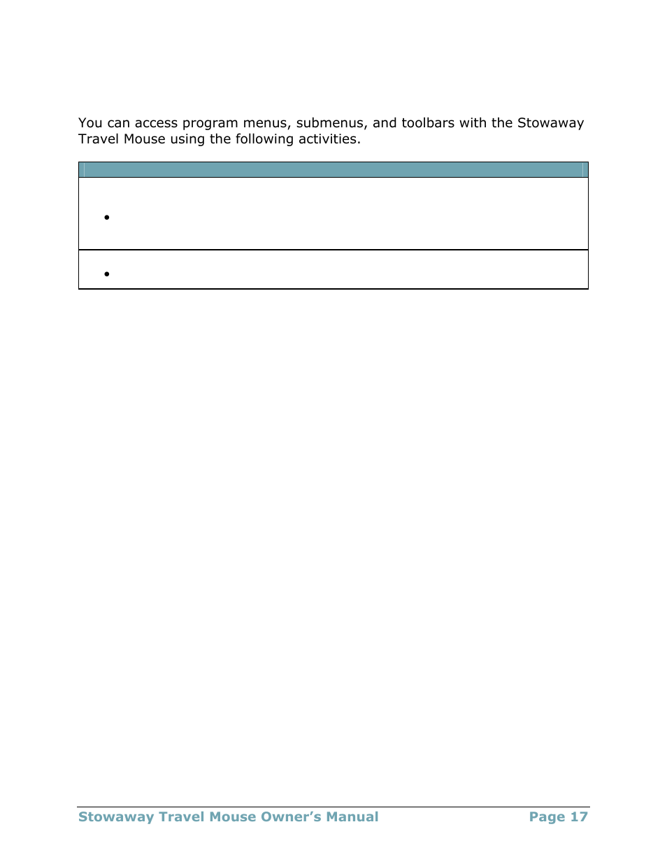 Menu and toolbar navigation | Think Outside 4.2T User Manual | Page 17 / 29