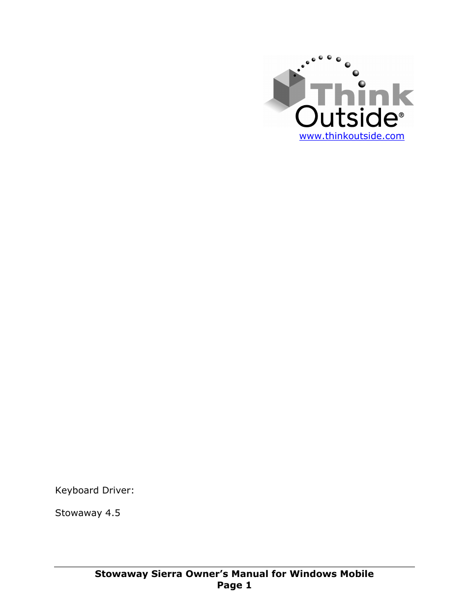 Think Outside Sierra Keyboard User Manual | 37 pages