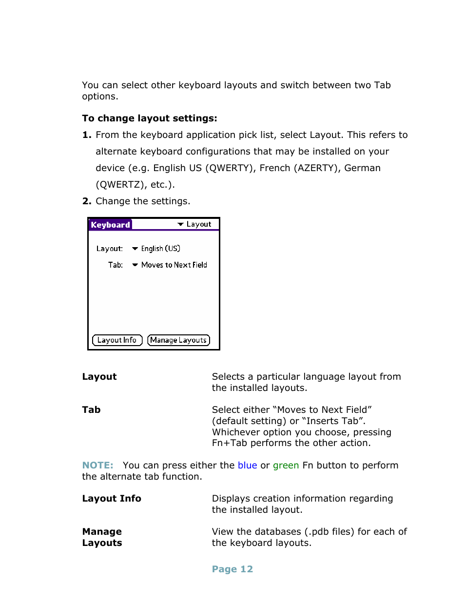 Changing layout settings | Think Outside Stowaway Universal Bluetooth Keyboard User Manual | Page 12 / 31