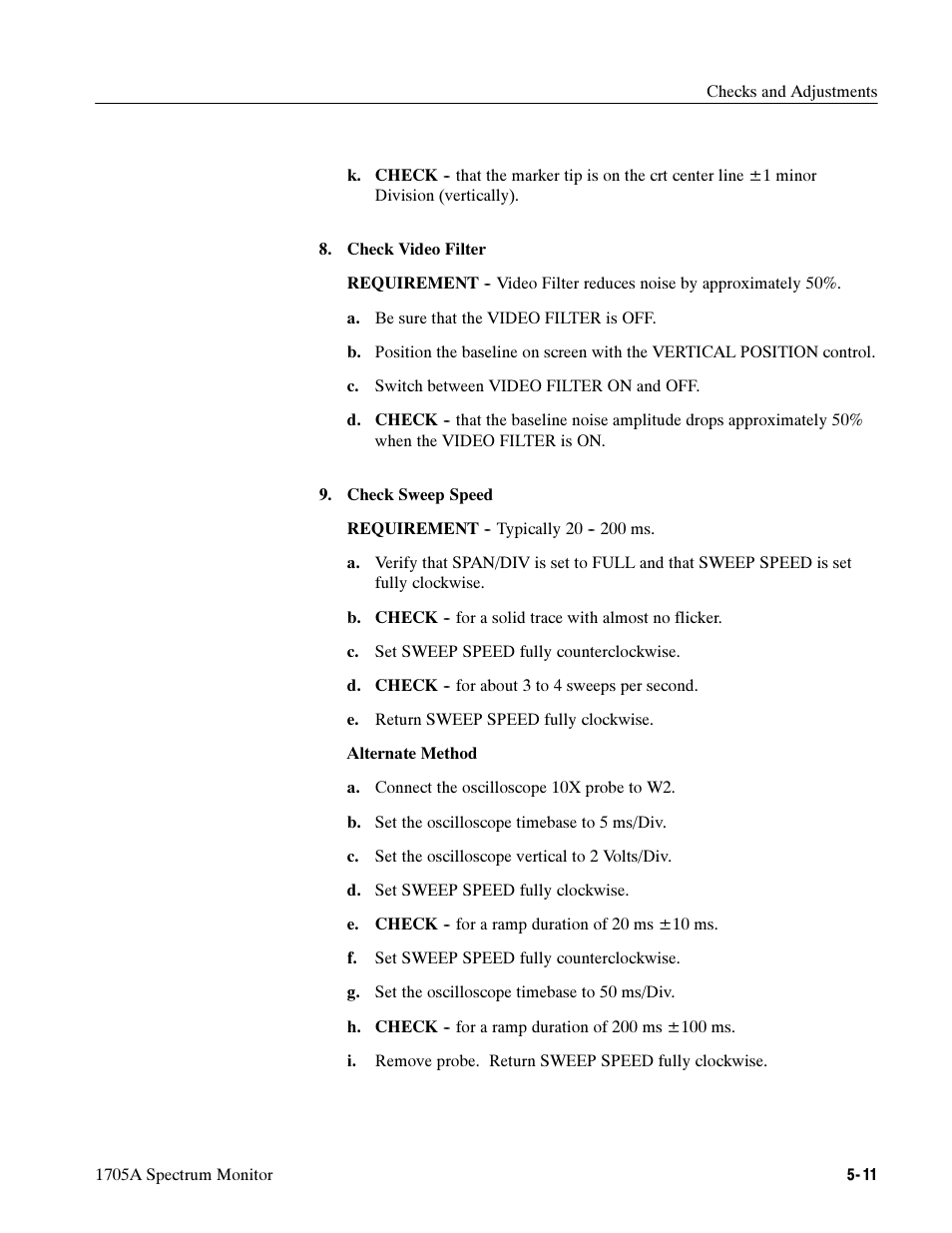 Tektronix 1705A User Manual | Page 106 / 223