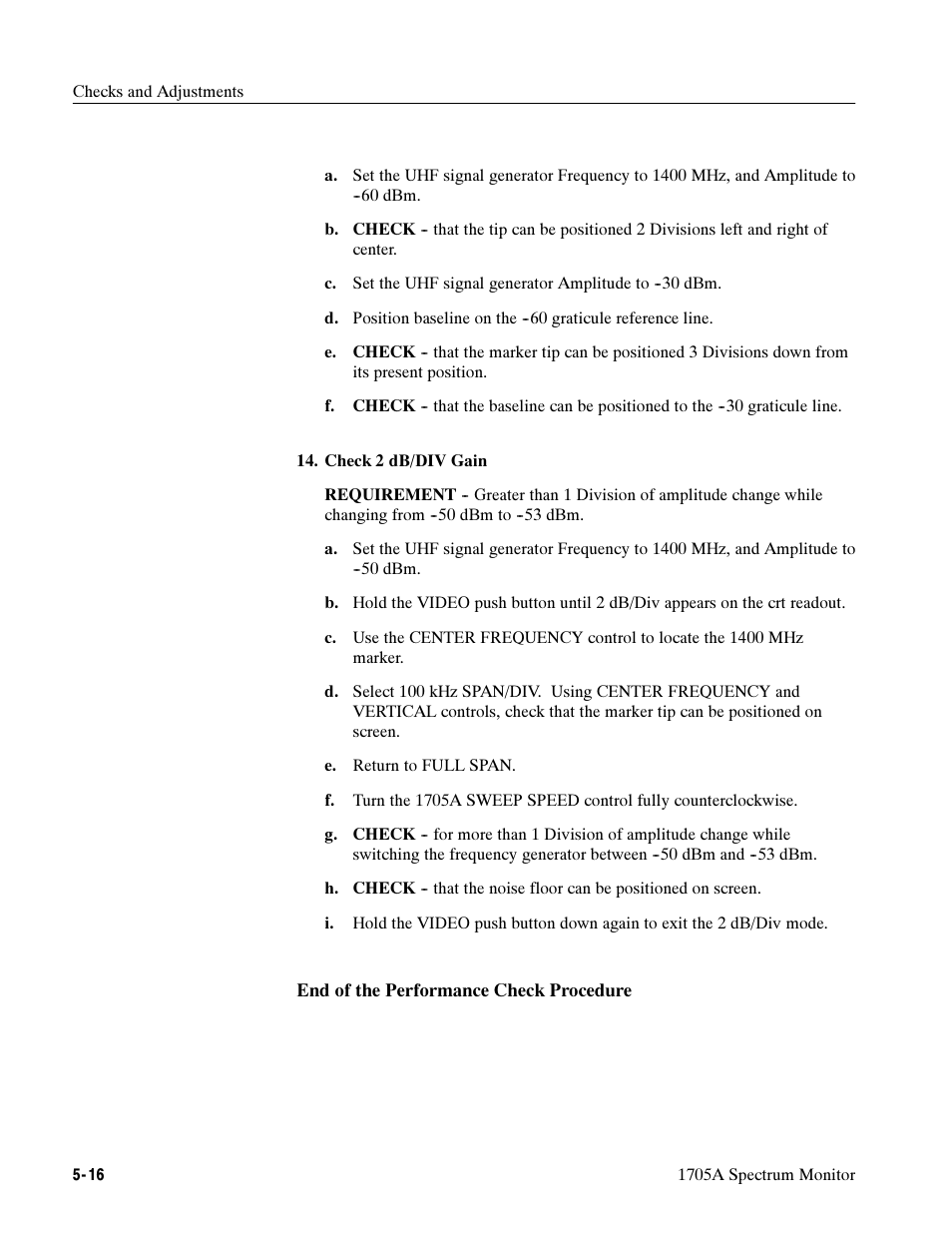 Tektronix 1705A User Manual | Page 111 / 223