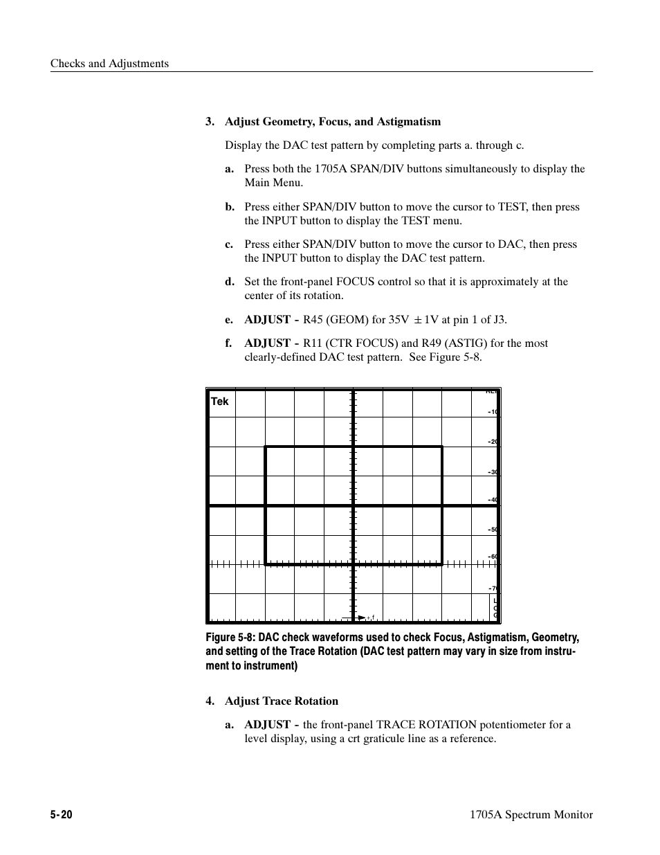 Tektronix 1705A User Manual | Page 115 / 223