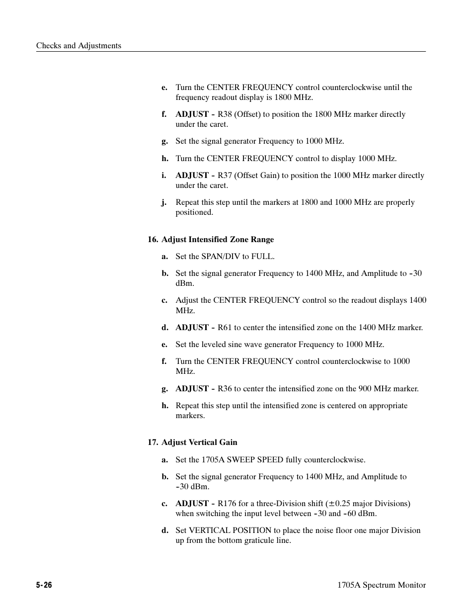 Tektronix 1705A User Manual | Page 121 / 223