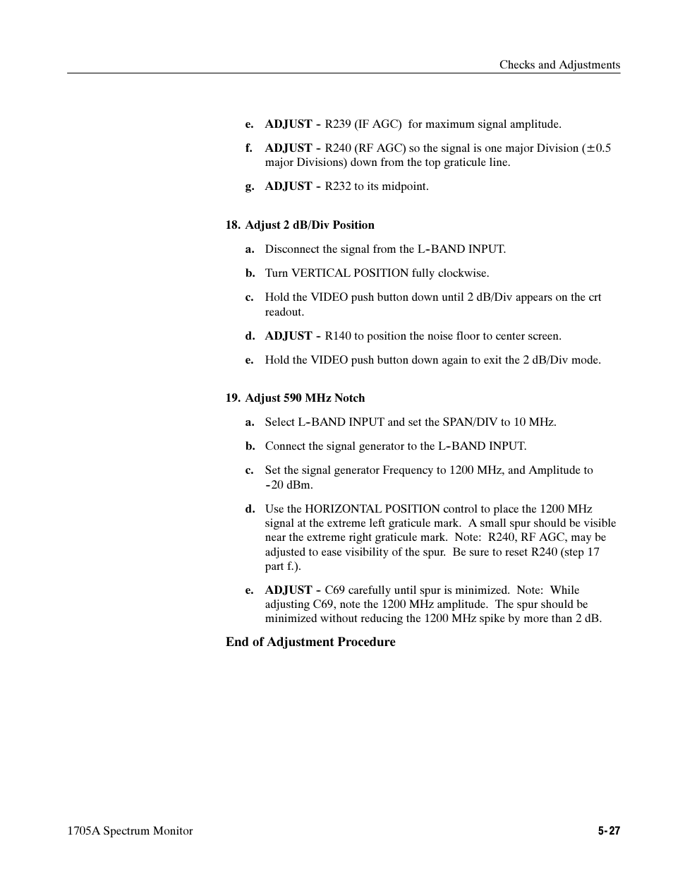 Tektronix 1705A User Manual | Page 122 / 223