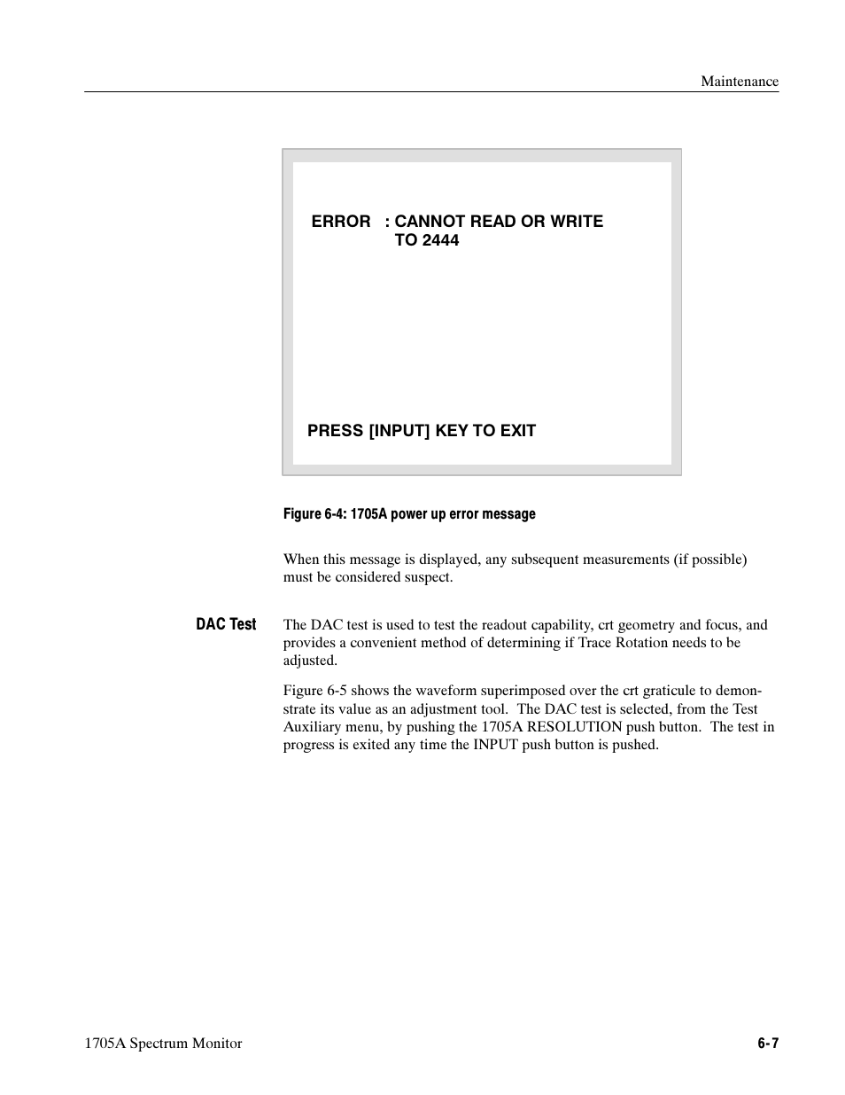 Tektronix 1705A User Manual | Page 132 / 223
