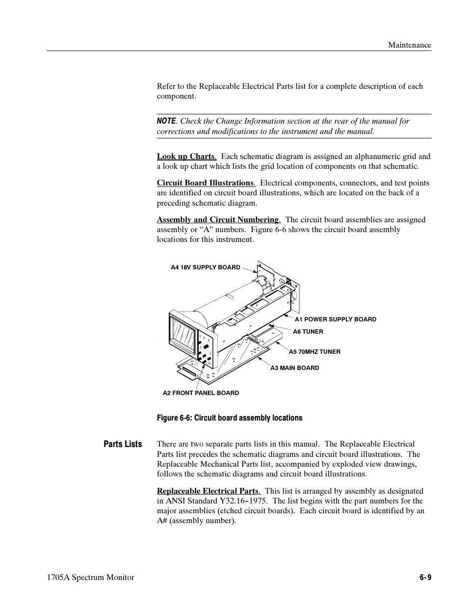 Tektronix 1705A User Manual | Page 134 / 223