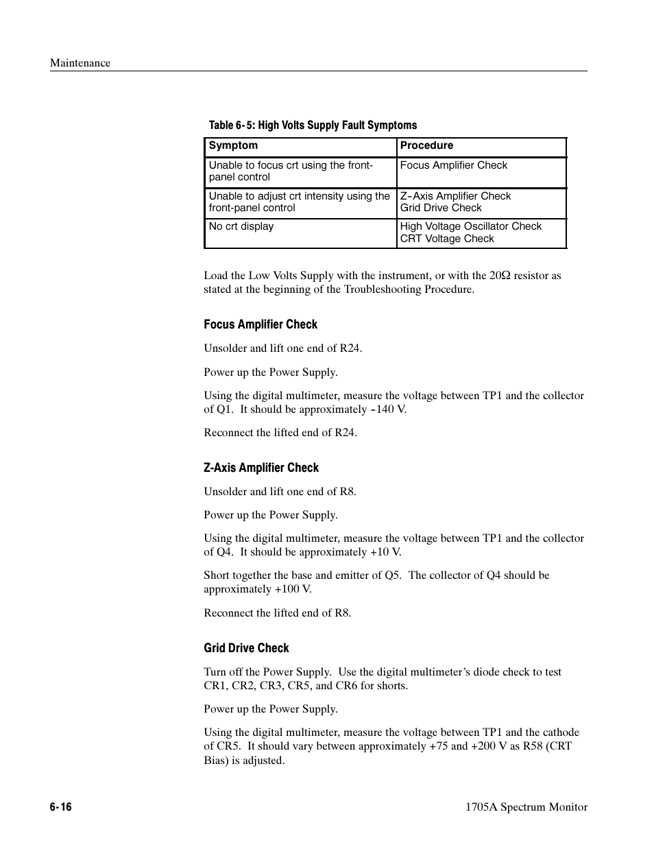 Tektronix 1705A User Manual | Page 141 / 223
