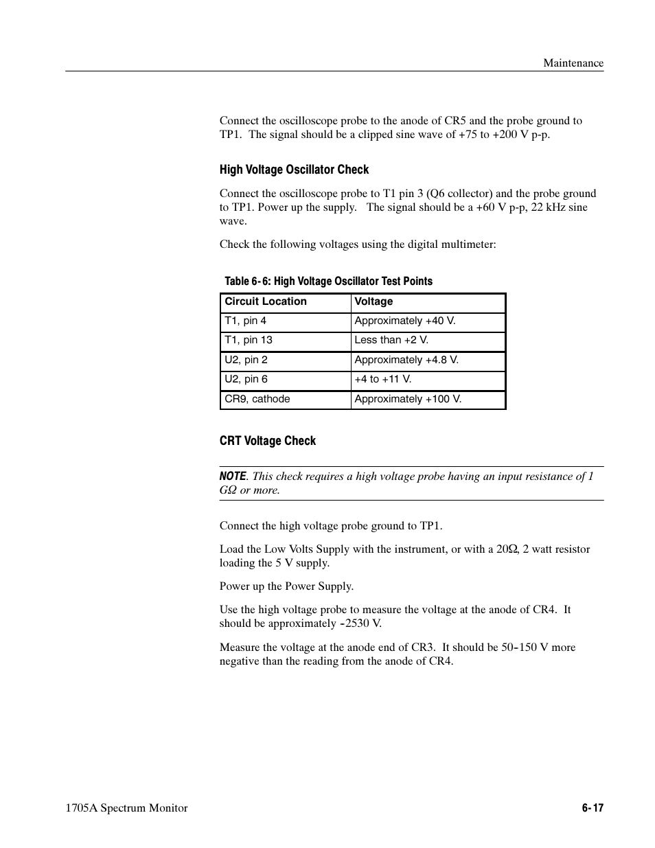 Tektronix 1705A User Manual | Page 142 / 223