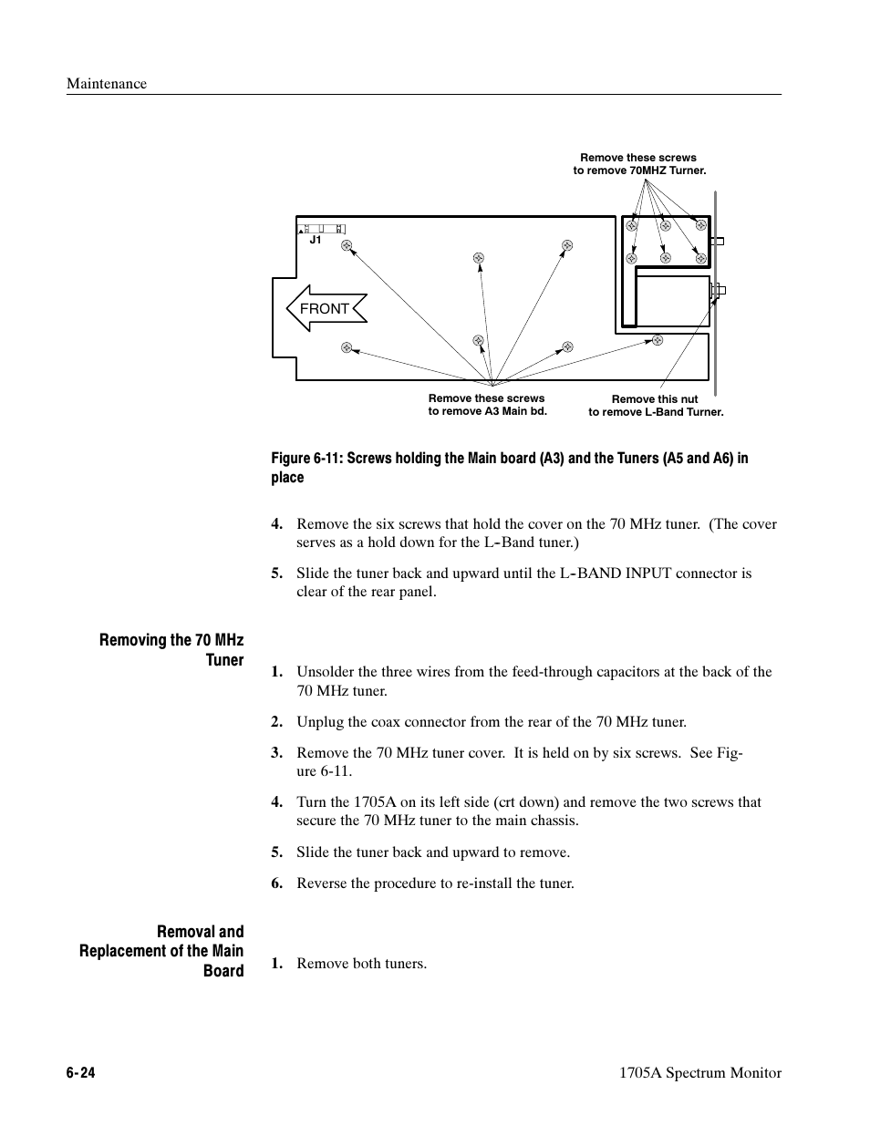 Tektronix 1705A User Manual | Page 149 / 223
