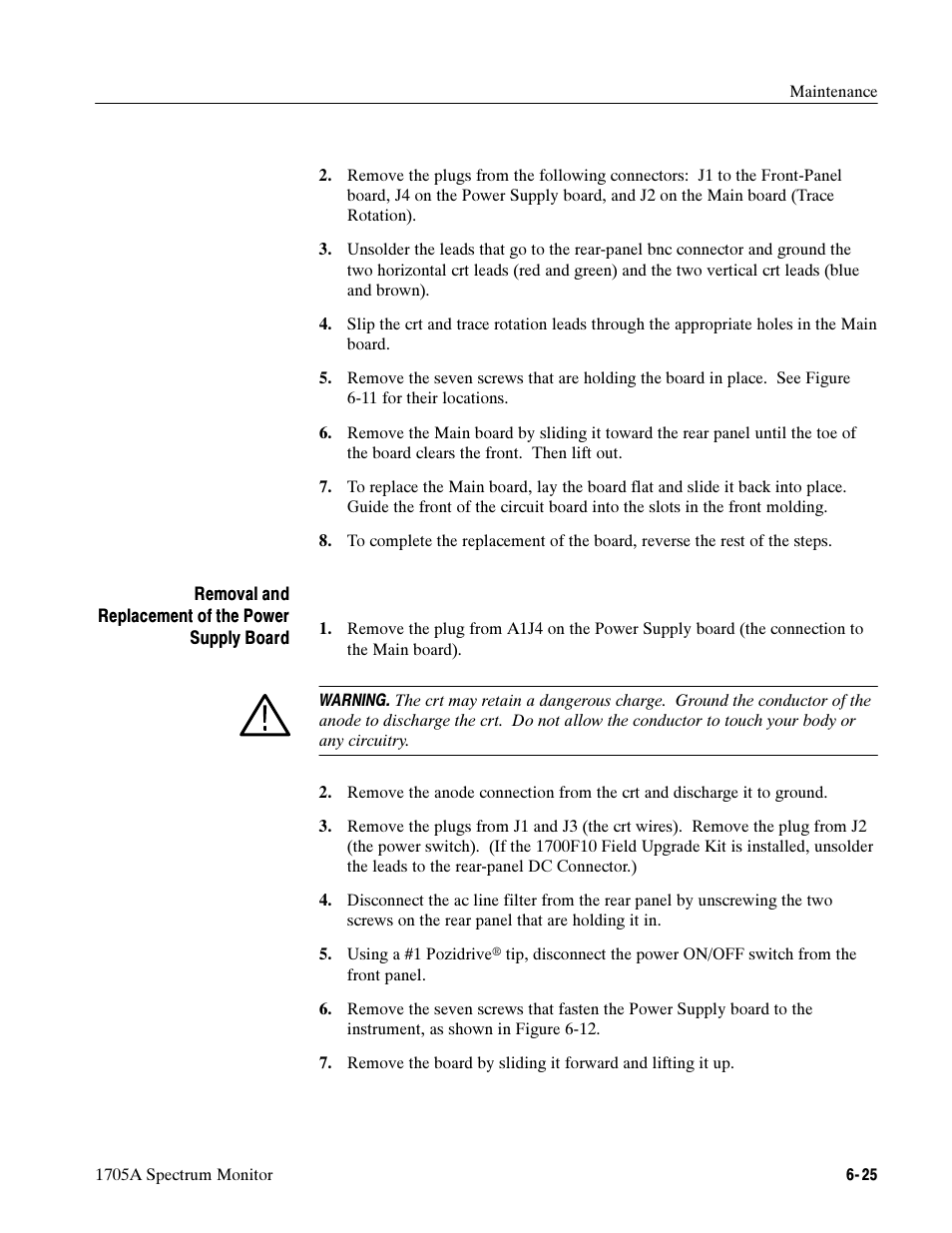 Tektronix 1705A User Manual | Page 150 / 223