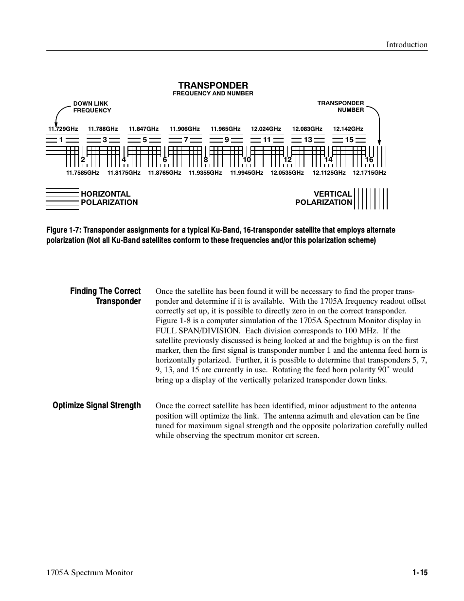 Transponder | Tektronix 1705A User Manual | Page 34 / 223