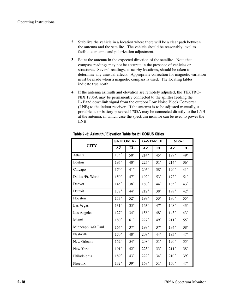 Tektronix 1705A User Manual | Page 57 / 223