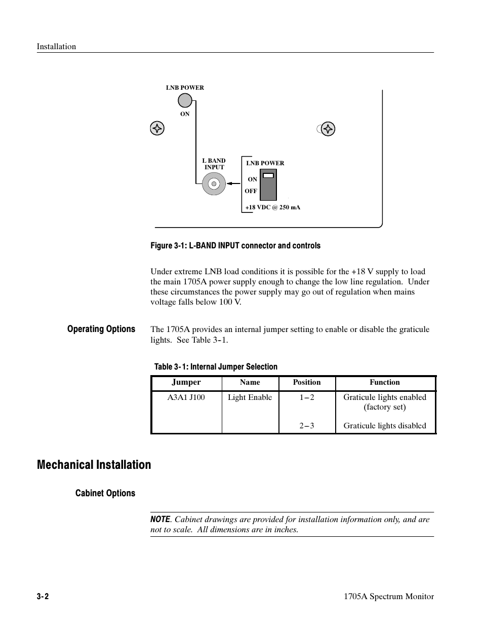 Mechanical installation | Tektronix 1705A User Manual | Page 65 / 223
