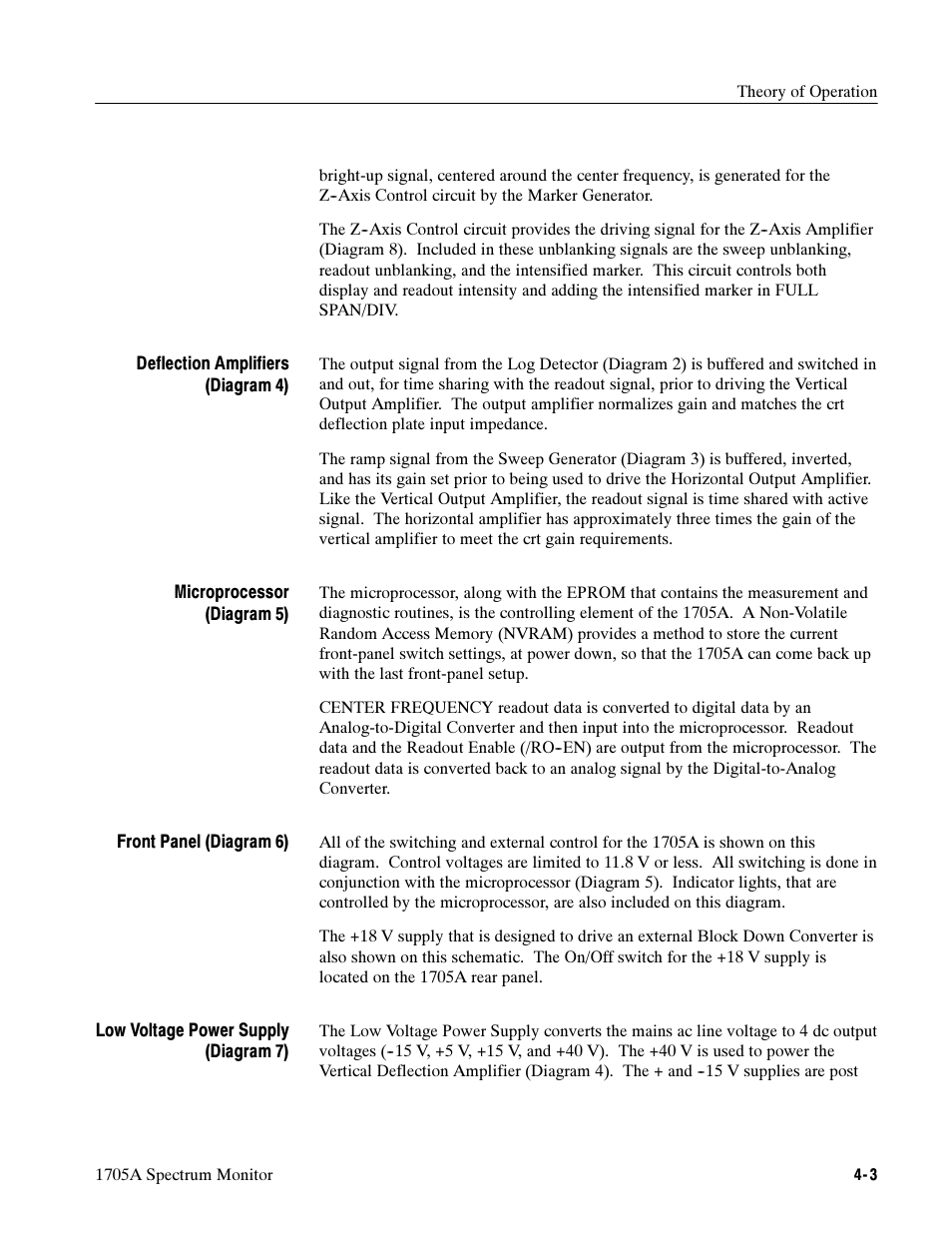Tektronix 1705A User Manual | Page 76 / 223