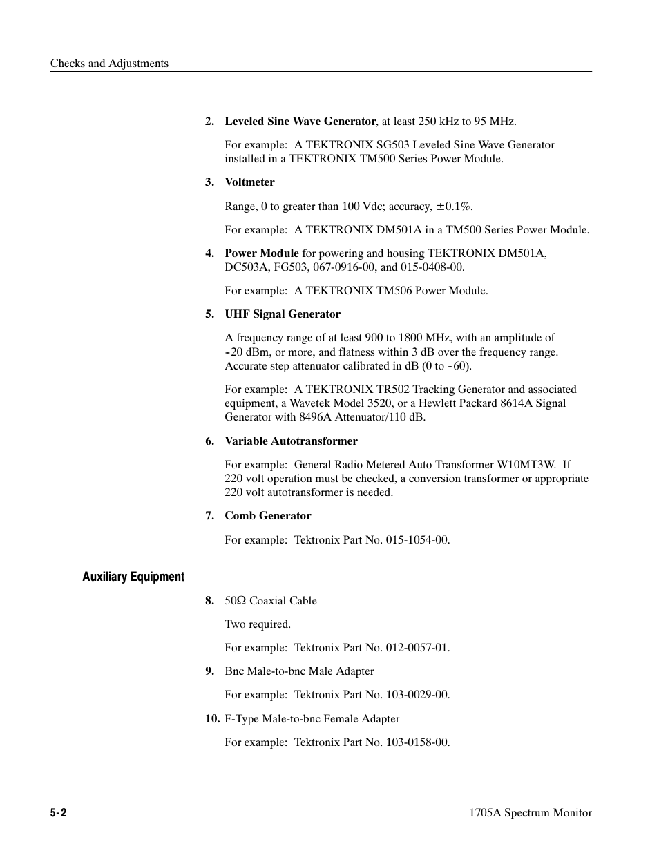 Tektronix 1705A User Manual | Page 97 / 223