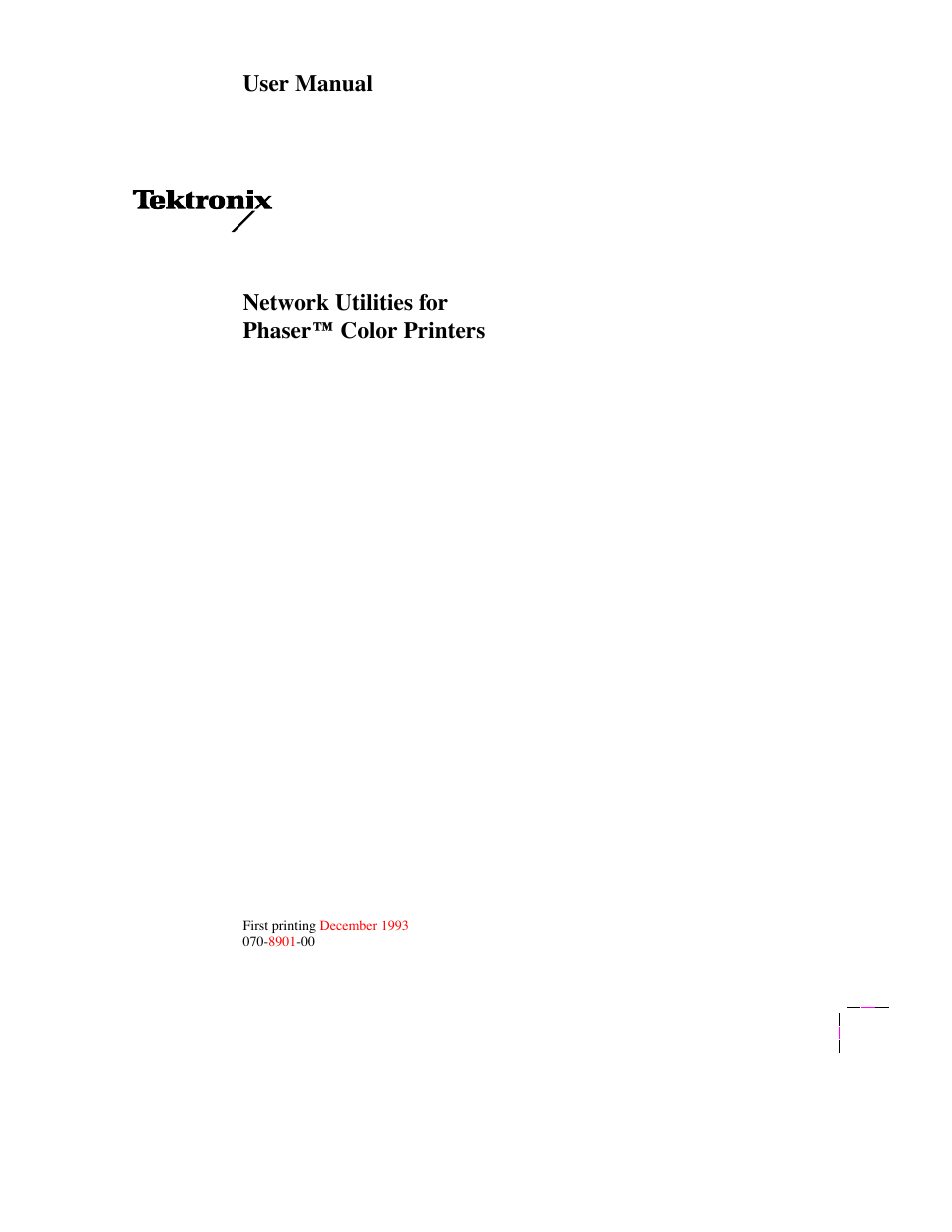 Tektronix 200 Series User Manual | 112 pages