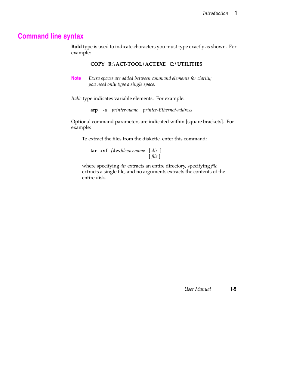 Command line syntax, How to use this manual 1-1, Typographical conventions 1-4 | Tektronix 200 Series User Manual | Page 11 / 112