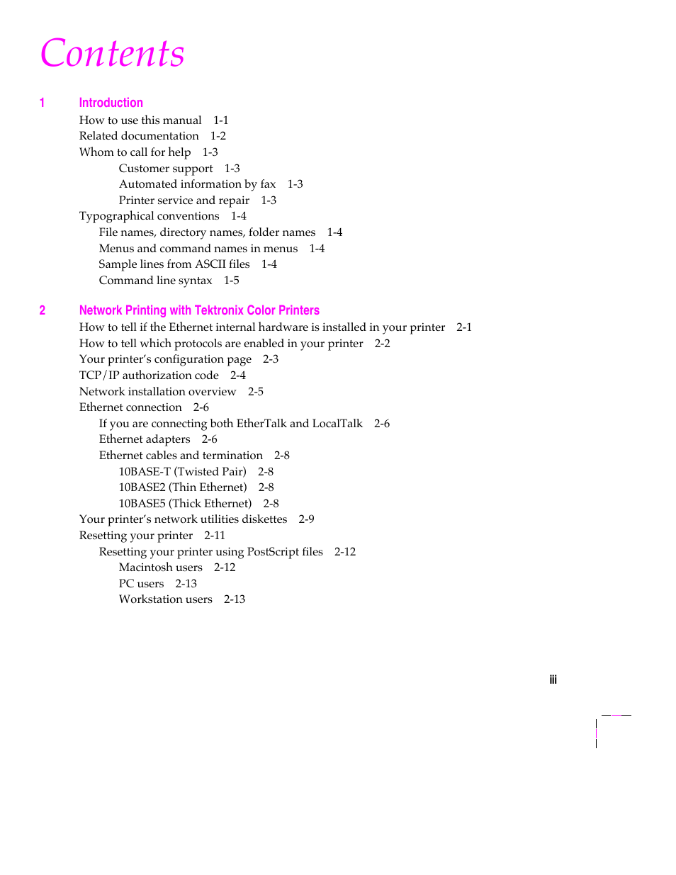 Tektronix 200 Series User Manual | Page 3 / 112