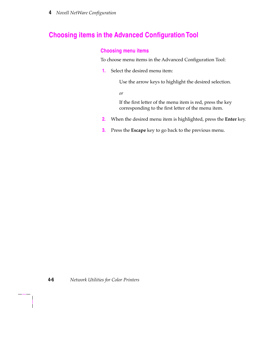 Choosing items in the advanced configuration tool, Choosing items in the advanced conþguration tool | Tektronix 200 Series User Manual | Page 40 / 112