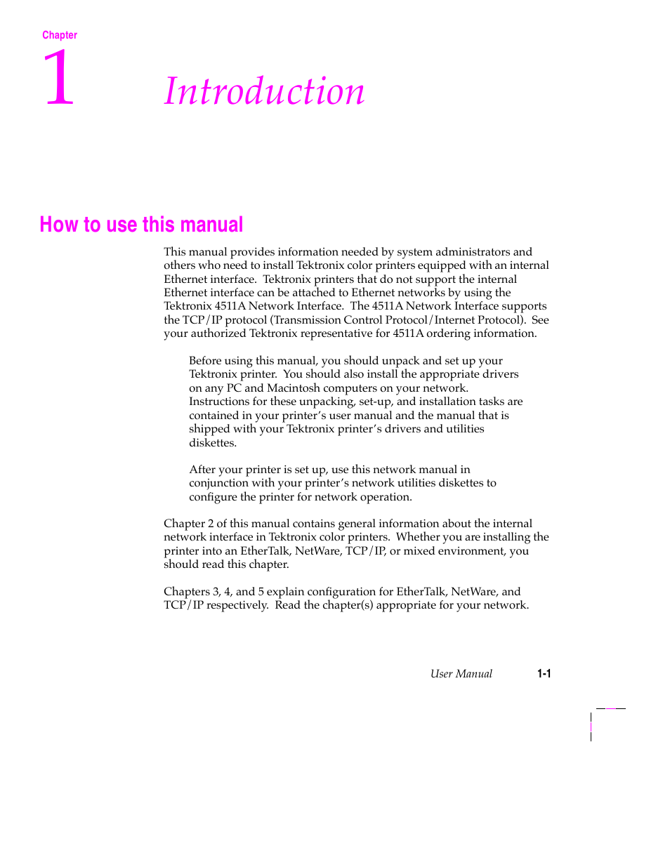 Introduction, How to use this manual, Sample lines from ascii files 1-4 | Tektronix 200 Series User Manual | Page 7 / 112