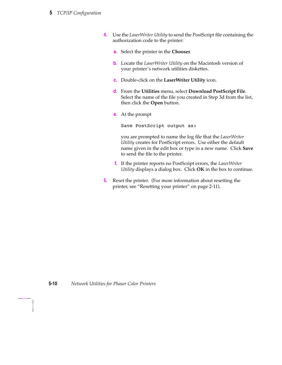 Authorizing tcp/ip from a unix host 5-14 | Tektronix 200 Series User Manual | Page 74 / 112