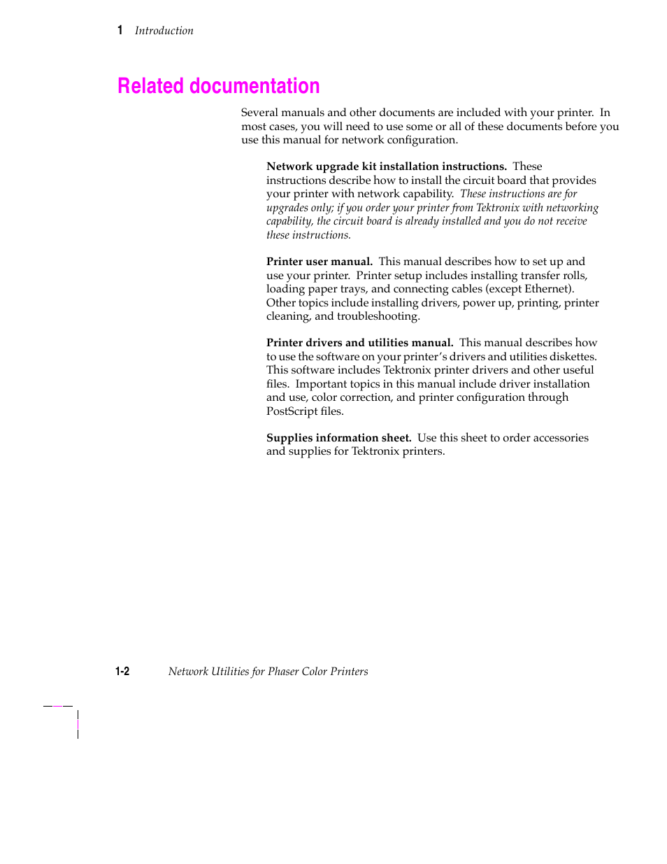 Related documentation | Tektronix 200 Series User Manual | Page 8 / 112