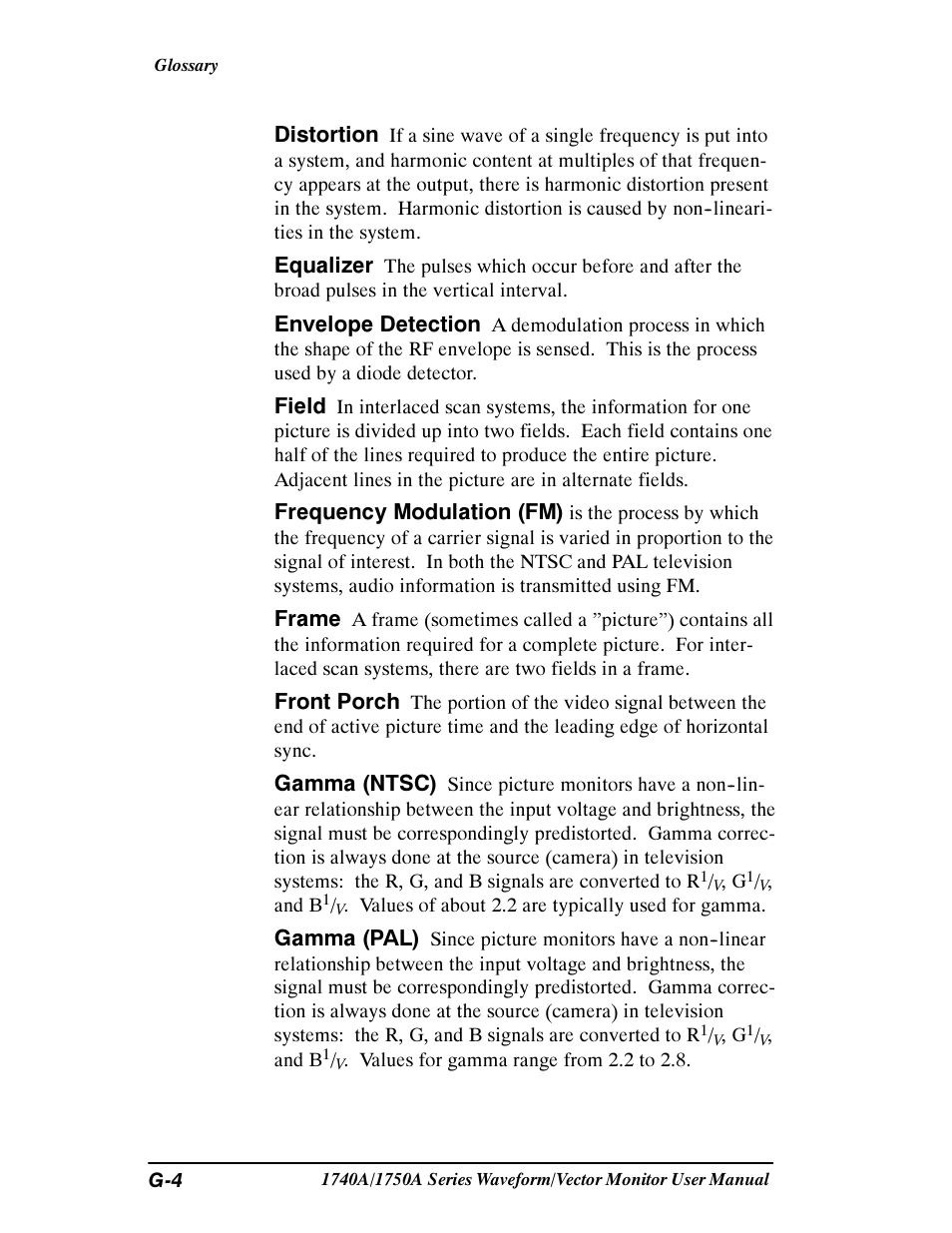 Tektronix 1740A/1750A User Manual | Page 133 / 143